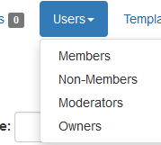 A list of the different types of Mailman users.